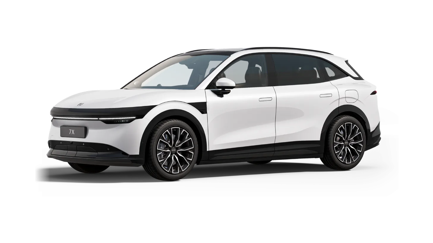 White Zeekr 7X, front three-quarter view